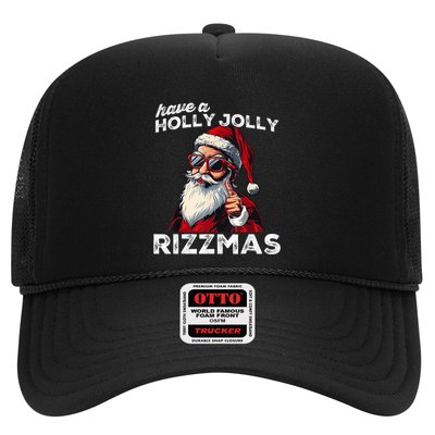 Mewing Santa Mew Funny Santa Meme Rizz Riz Zmas Christmas Trucker Hat