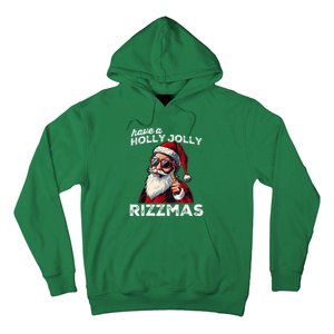 Mewing Santa Mew Funny Santa Meme Rizz Riz Zmas Christmas Hoodie