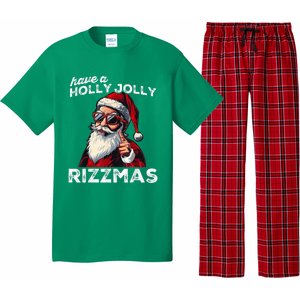 Mewing Santa Mew Funny Santa Meme Rizz Riz Zmas Christmas Pajama Set