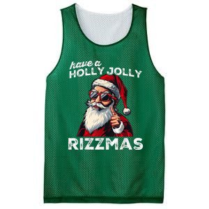 Mewing Santa Mew Funny Santa Meme Rizz Riz Zmas Christmas Mesh Reversible Basketball Jersey Tank