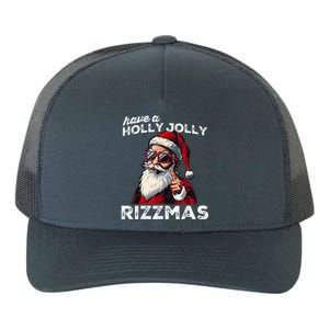 Mewing Santa Mew Funny Santa Meme Rizz Riz Zmas Christmas Yupoong Adult 5-Panel Trucker Hat