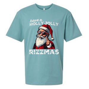 Mewing Santa Mew Funny Santa Meme Rizz Riz Zmas Christmas Sueded Cloud Jersey T-Shirt