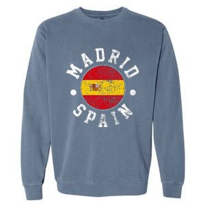 Madrid Spain Garment-Dyed Sweatshirt