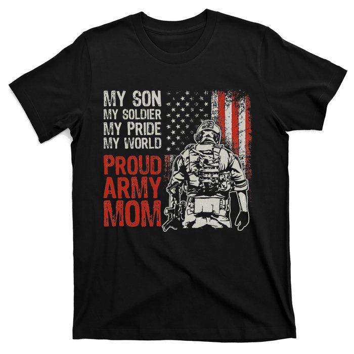 My Son My Soldier Hero Proud Mom Us Military Mother T-Shirt