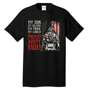 My Son My Soldier Hero Proud Mom Us Military Mother Tall T-Shirt