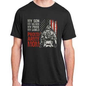 My Son My Soldier Hero Proud Mom Us Military Mother Adult ChromaSoft Performance T-Shirt