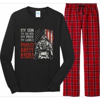 My Son My Soldier Hero Proud Mom Us Military Mother Long Sleeve Pajama Set