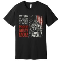 My Son My Soldier Hero Proud Mom Us Military Mother Premium T-Shirt