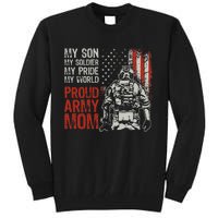 My Son My Soldier Hero Proud Mom Us Military Mother Tall Sweatshirt