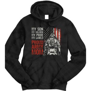 My Son My Soldier Hero Proud Mom Us Military Mother Tie Dye Hoodie