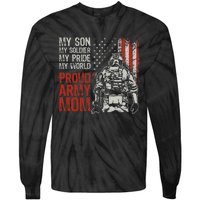 My Son My Soldier Hero Proud Mom Us Military Mother Tie-Dye Long Sleeve Shirt