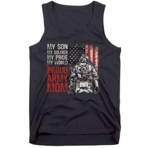 My Son My Soldier Hero Proud Mom Us Military Mother Tank Top