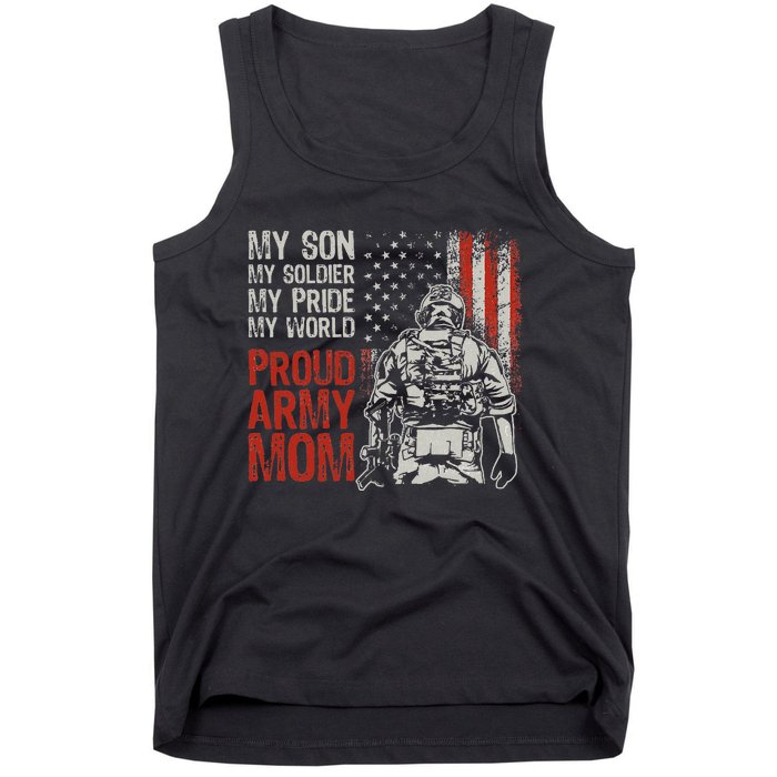 My Son My Soldier Hero Proud Mom Us Military Mother Tank Top