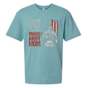 My Son My Soldier Hero Proud Mom Us Military Mother Sueded Cloud Jersey T-Shirt