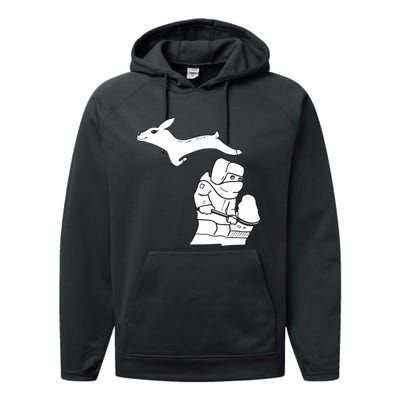 Michigan Snow Performance Fleece Hoodie