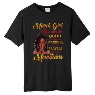 March She may be quiet but she's a warrior Tall Fusion ChromaSoft Performance T-Shirt