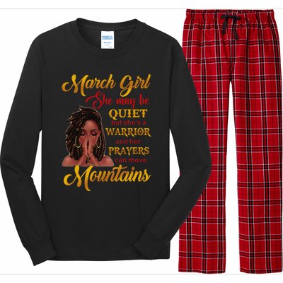 March She may be quiet but she's a warrior Long Sleeve Pajama Set