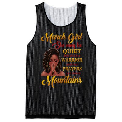 March She may be quiet but she's a warrior Mesh Reversible Basketball Jersey Tank