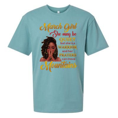 March She may be quiet but she's a warrior Sueded Cloud Jersey T-Shirt