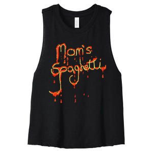 Moms Spaghetti Music Women's Racerback Cropped Tank