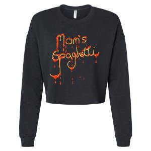 Moms Spaghetti Music Cropped Pullover Crew