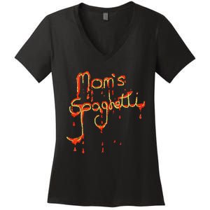 Moms Spaghetti Music Women's V-Neck T-Shirt