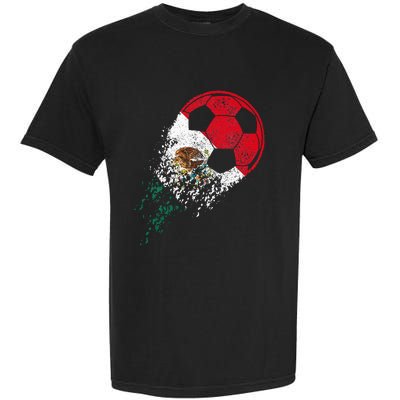 Mexico Soccer Mexican Flag Pride Soccer Player Garment-Dyed Heavyweight T-Shirt