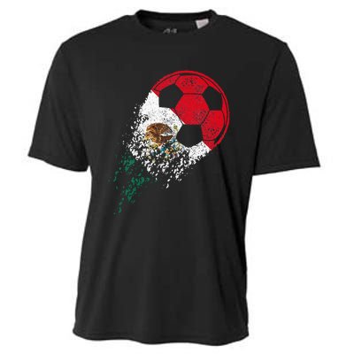 Mexico Soccer Mexican Flag Pride Soccer Player Cooling Performance Crew T-Shirt