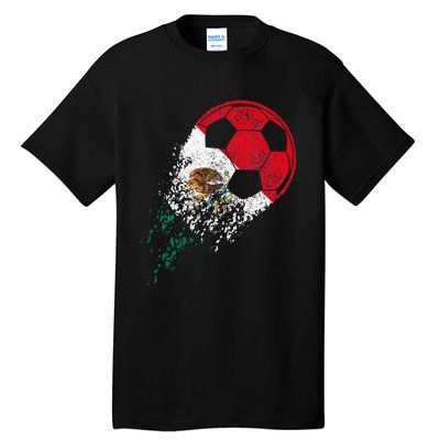 Mexico Soccer Mexican Flag Pride Soccer Player Tall T-Shirt