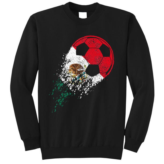 Mexico Soccer Mexican Flag Pride Soccer Player Tall Sweatshirt