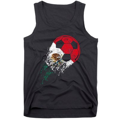 Mexico Soccer Mexican Flag Pride Soccer Player Tank Top