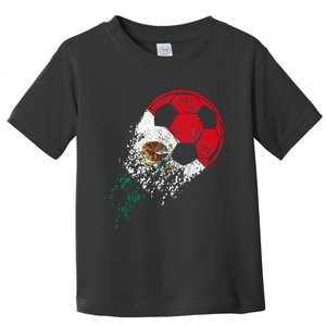 Mexico Soccer Mexican Flag Pride Soccer Player Toddler T-Shirt