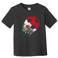 Mexico Soccer Mexican Flag Pride Soccer Player Toddler T-Shirt