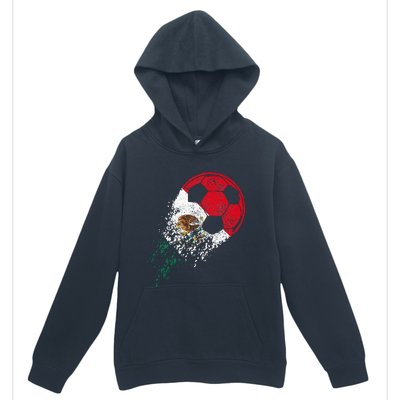 Mexico Soccer Mexican Flag Pride Soccer Player Urban Pullover Hoodie