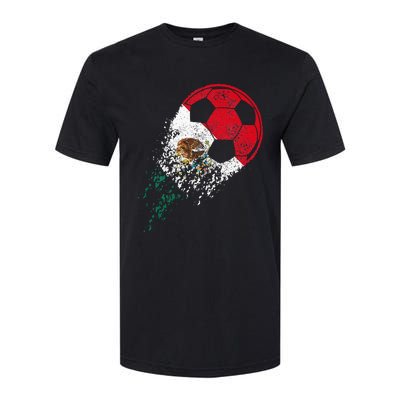 Mexico Soccer Mexican Flag Pride Soccer Player Softstyle® CVC T-Shirt