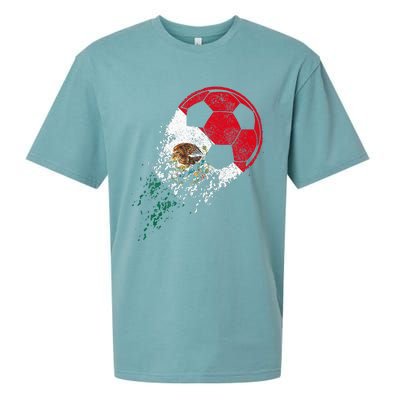 Mexico Soccer Mexican Flag Pride Soccer Player Sueded Cloud Jersey T-Shirt