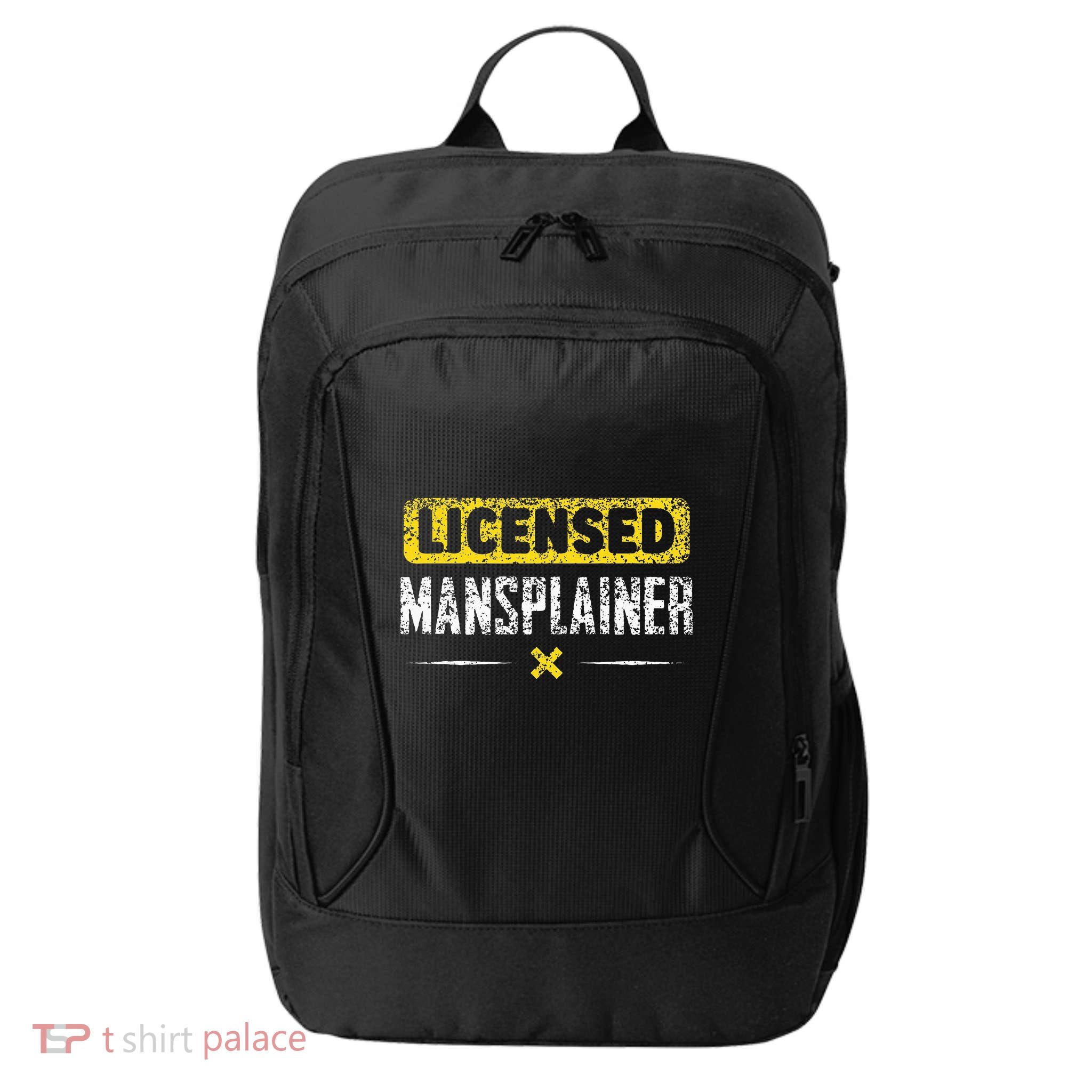 Mansplainer Saying Mansplain Mansplaining City Backpack