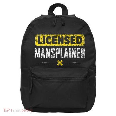 Mansplainer Saying Mansplain Mansplaining 16 in Basic Backpack