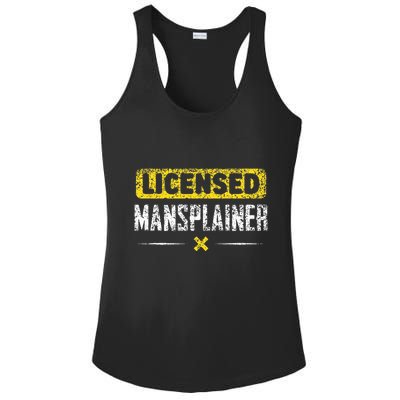 Mansplainer Saying Mansplain Mansplaining Ladies PosiCharge Competitor Racerback Tank