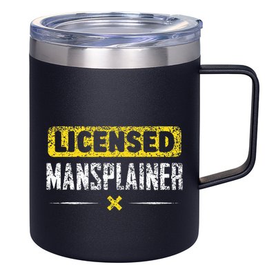 Mansplainer Saying Mansplain Mansplaining 12oz Stainless Steel Coffee Mug