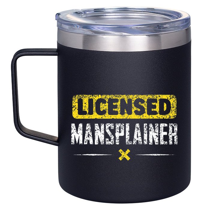Mansplainer Saying Mansplain Mansplaining 12oz Stainless Steel Coffee Mug