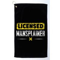 Mansplainer Saying Mansplain Mansplaining Golf Towel