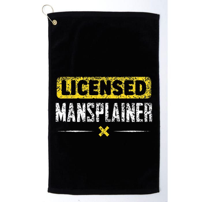 Mansplainer Saying Mansplain Mansplaining Golf Towel