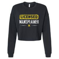 Mansplainer Saying Mansplain Mansplaining Cropped Pullover Crew