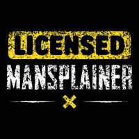 Mansplainer Saying Mansplain Mansplaining Cropped Pullover Crew