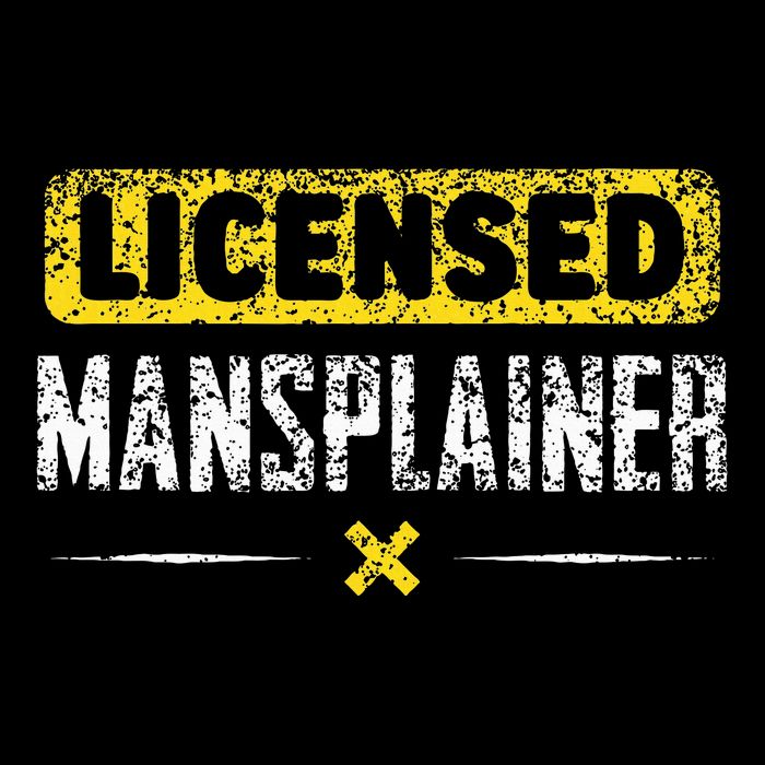 Mansplainer Saying Mansplain Mansplaining Cropped Pullover Crew