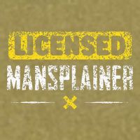 Mansplainer Saying Mansplain Mansplaining Garment-Dyed Women's Muscle Tee