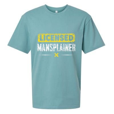 Mansplainer Saying Mansplain Mansplaining Sueded Cloud Jersey T-Shirt