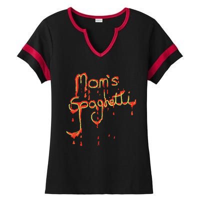 Moms Spaghetti Music Ladies Halftime Notch Neck Tee