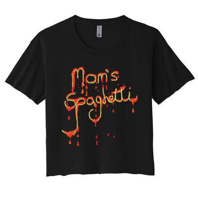 Moms Spaghetti Music Women's Crop Top Tee